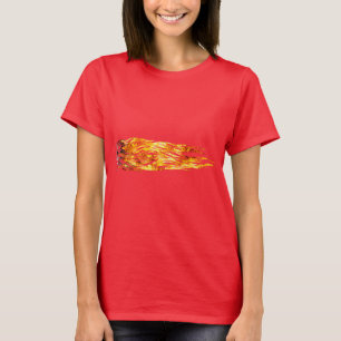 Creepy Gothic Skull, Flames, Halloween Horror T-Shirt
