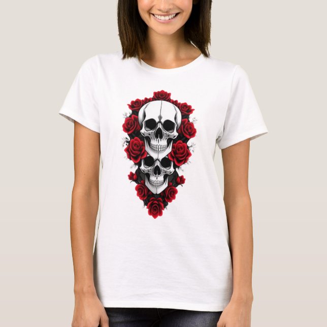 Creepy gothic skull tshirt  (Front)
