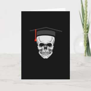 Creepy Graduate Skull Card