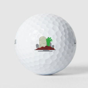 creepy grave zombie golf balls