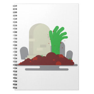 creepy grave zombie notebook