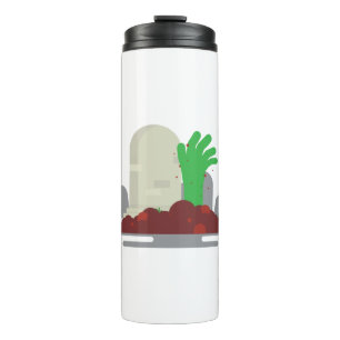 creepy grave zombie thermal tumbler