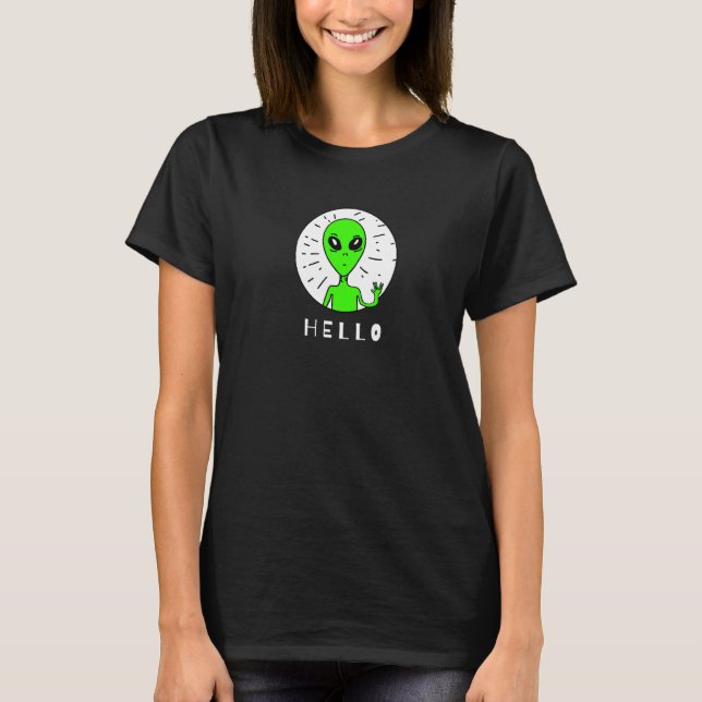 Creepy Green Alien T-Shirt (Front)