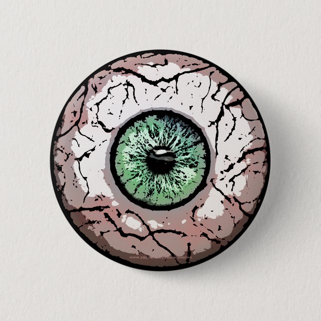 Creepy Green Eye -Button 2 Inch Round Button (Front)