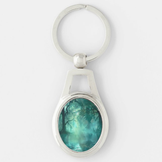 Creepy Green Swamp  Keychain (Front)
