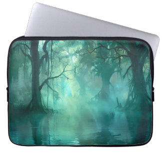 Creepy Green Swamp Laptop Sleeve