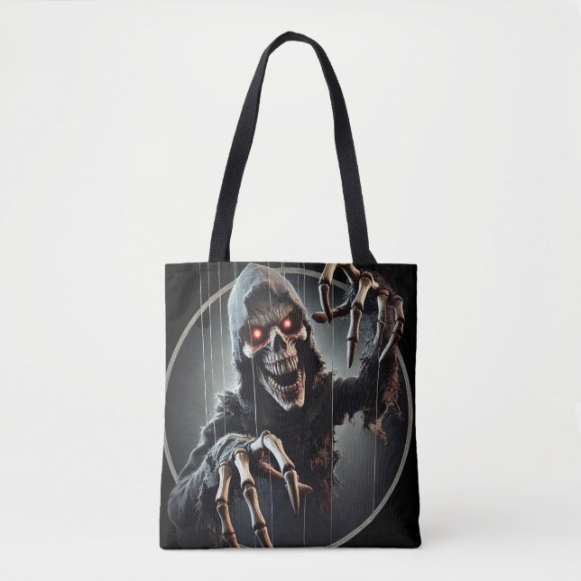 Creepy Grim Reaper Horror Tote Bag (Front)
