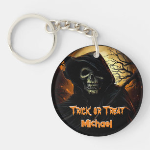 Creepy Grim Reaper Trick or Treat Keychain