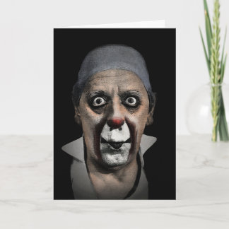 Creepy Grock the Clown Birthday Card