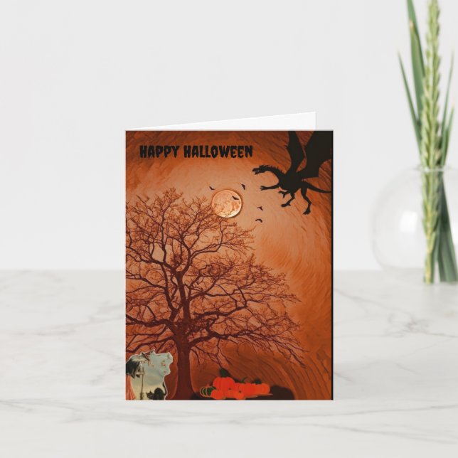 Creepy Halloween card saying inside (Front)