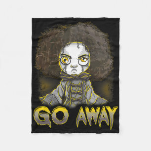 Creepy Halloween Doll Scary Horror Monster Face Go Fleece Blanket