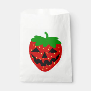 creepy halloween jack o'lantern strawberry favour bag