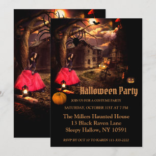 Creepy Halloween Night Party Invitation
