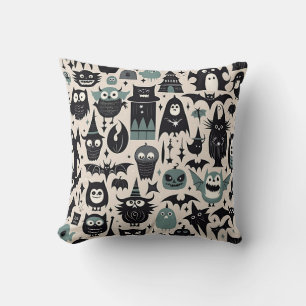 Creepy Halloween Night Throw Pillow