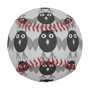 Creepy Halloween Owl Baseball