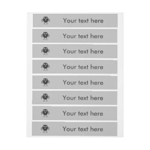 Creepy Halloween Owl Customizable Labels