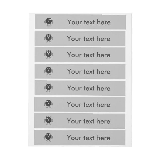Creepy Halloween Owl Customizable Labels (Sheet)