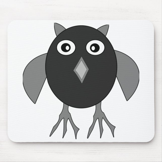 Creepy Halloween Owl Mousepad (Front)