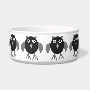 Creepy Halloween Owl Pet Bowl