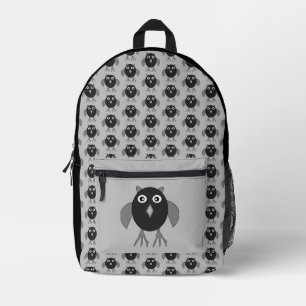 Creepy Halloween Owl Printed Backpack