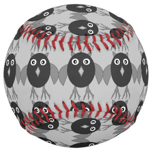 Creepy Halloween Owl Softball