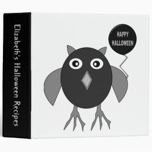 Creepy Halloween Party Owl Custom Recipe Binder
