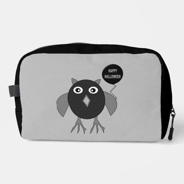 Creepy Halloween Party Owl Dopp Kit (Front)