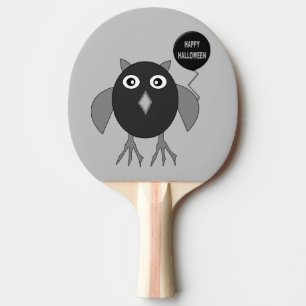 Creepy Halloween Party Owl Ping Pong Paddle