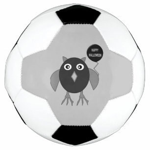 Creepy Halloween Party Owl Soccer Ball