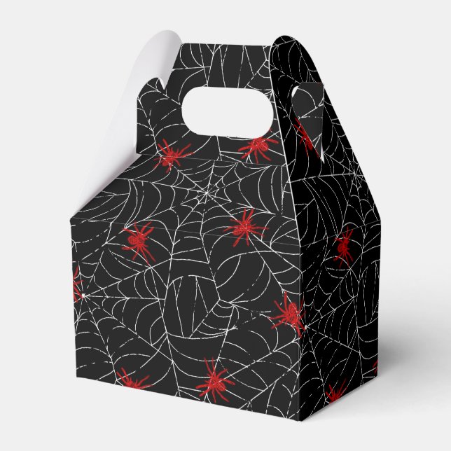 Creepy Halloween Spider Web Favor Box (Front Side)