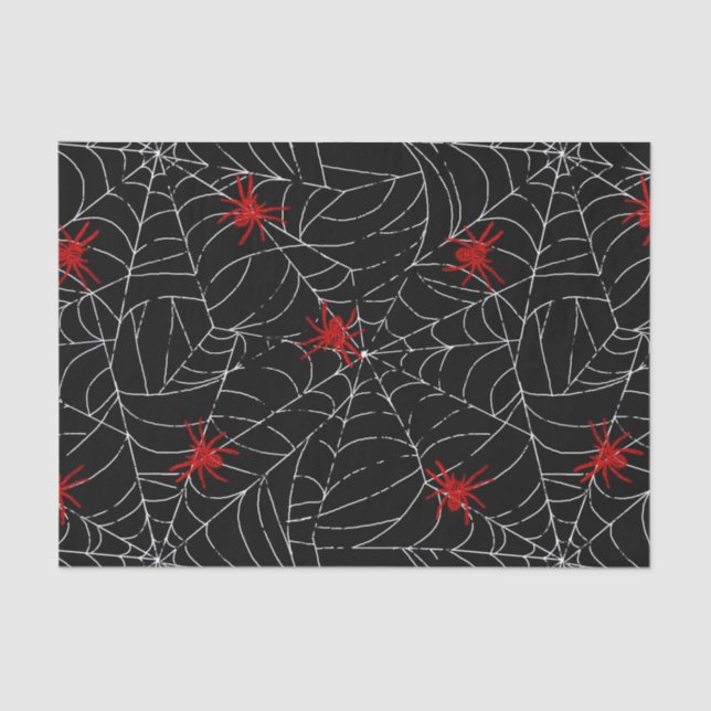 Creepy Halloween Spider Web Tissue Paper (Front)
