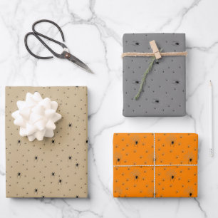 Creepy Halloween Spider Wrapping Paper. Paper Sheet