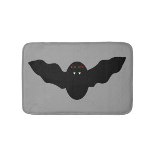 Creepy Halloween Vampire Bat Bath Mat