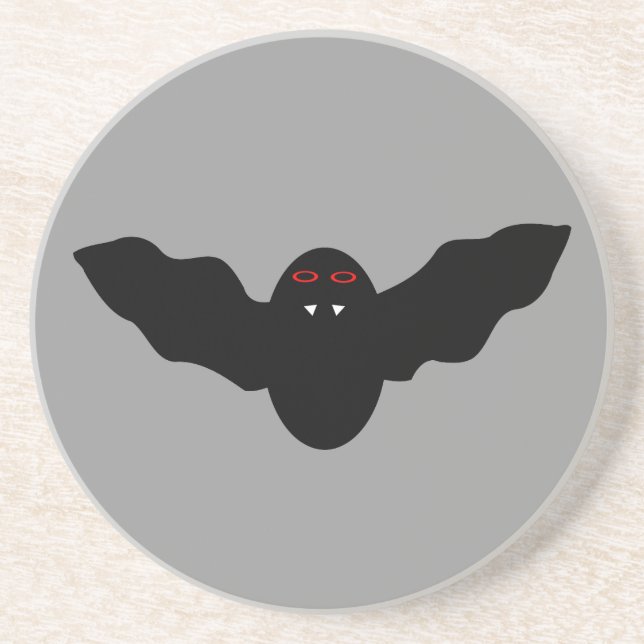Creepy Halloween Vampire Bat Coasters (Front)