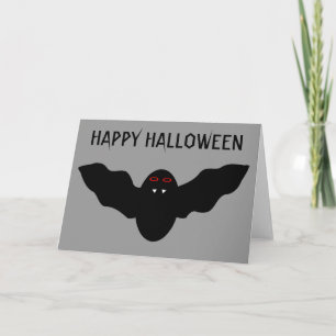 Creepy Halloween Vampire Bat Custom Card