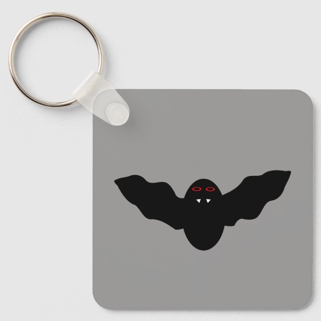 Creepy Halloween Vampire Bat Custom Keychain (Front)