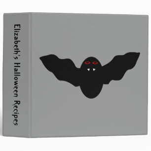 Creepy Halloween Vampire Bat Custom Recipe Binder
