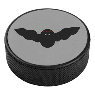 Creepy Halloween Vampire Bat Hockey Puck