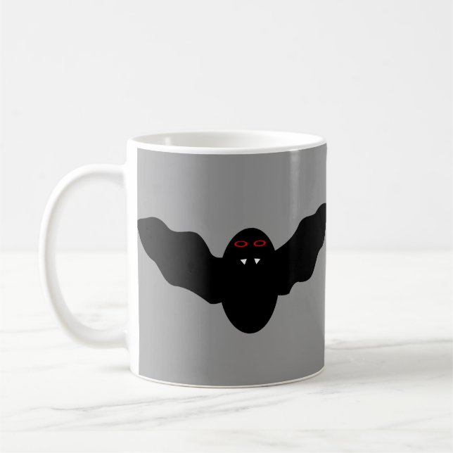 Creepy Halloween Vampire Bat Mug (Left)
