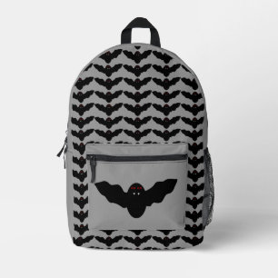 Creepy Halloween Vampire Bat Printed Backpack