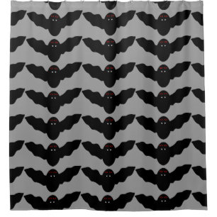 Creepy Halloween Vampire Bat Shower Curtain
