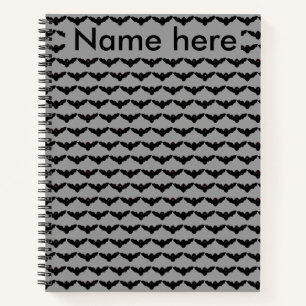 Creepy Halloween Vampire Bat Spiral Notebook