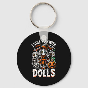 Creepy halloween voodoo doll for horror fans  keychain