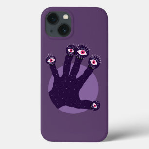 Creepy Hand Has Weird Fingers With Watching Eyes C iPhone 13 Case