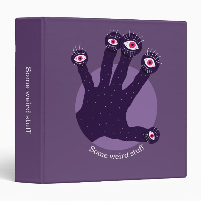 Creepy Hand - Weird Fingers With Eyes Custom Text Binder (Front/Spine)