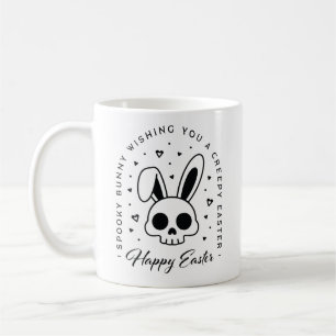 Creepy Happy Easter bunny skull gothic aesthetic Coffee Mug