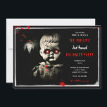 Creepy Haunted Doll Halloween Costume Party Invitation<br><div class="desc">Customize for any event</div>