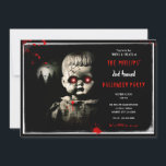 Creepy Haunted Doll Halloween Costume Party Invitation<br><div class="desc">Customize for any event</div>