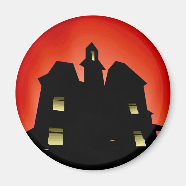 Creepy Haunted House Magnet (Front)