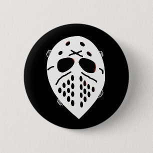 Creepy Hockey Mask Products 2 Inch Round Button